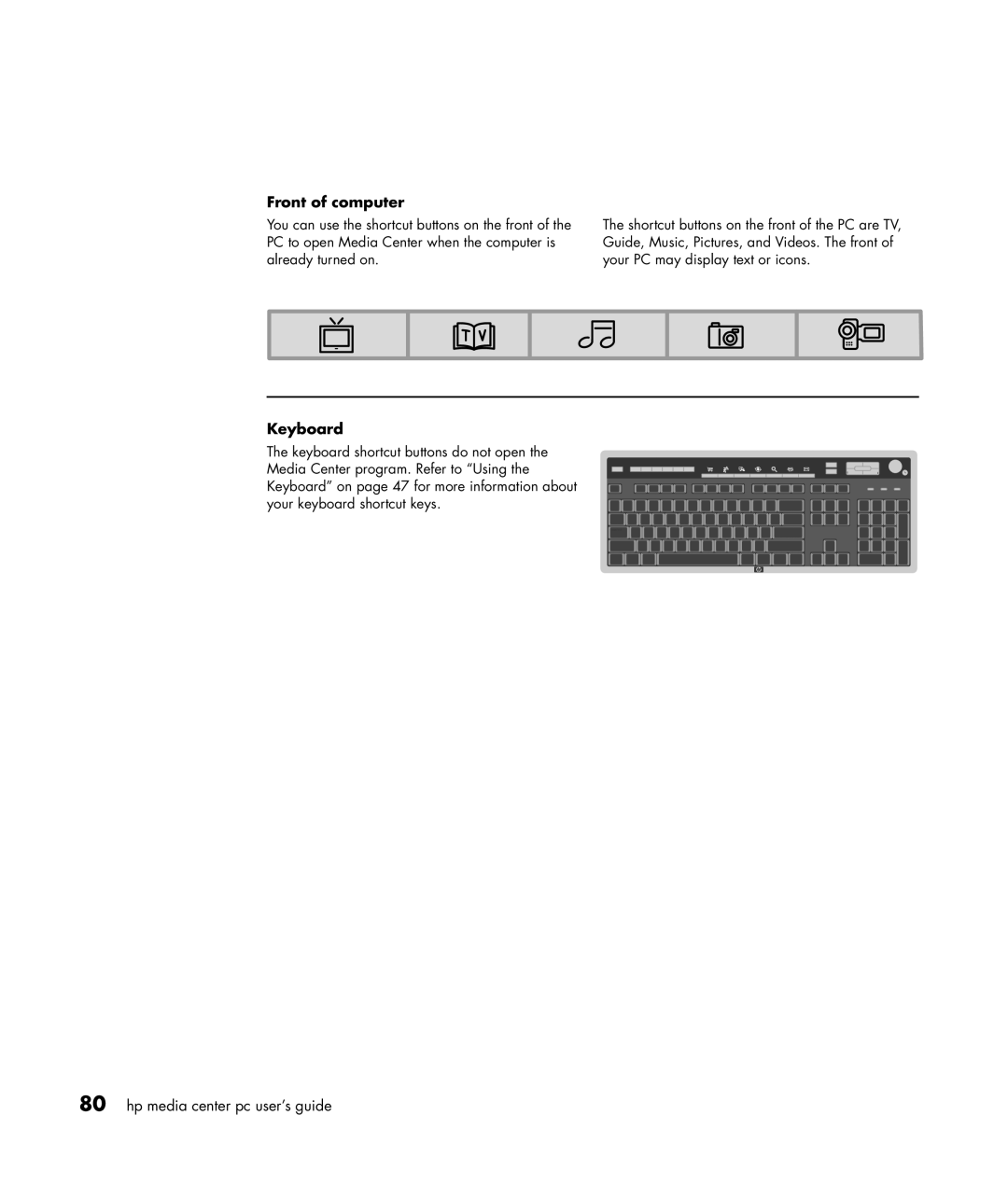 HP m370n, m476n, m470n, m477.uk, m380.uk, m377n, m370.uk, m480n, m487.uk, m490n manual Front of computer, Keyboard 