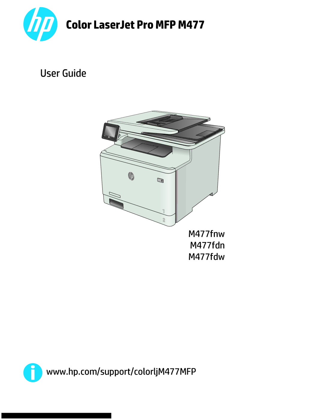 HP M477fnw manual Color LaserJet Pro MFP M477 