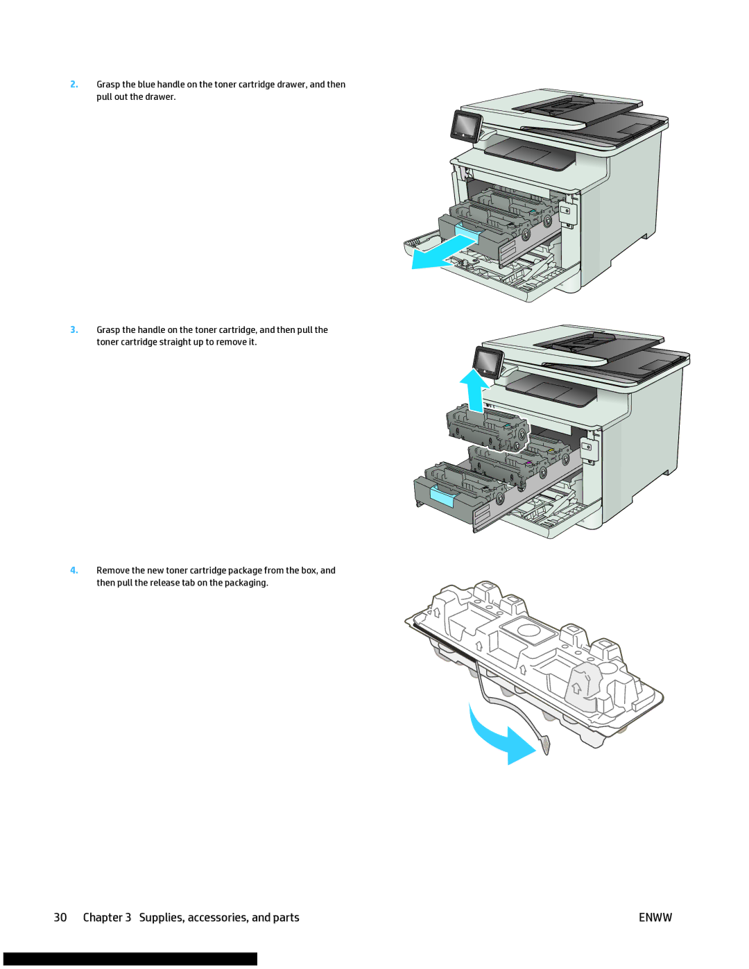 HP M477fnw manual Supplies, accessories, and parts 