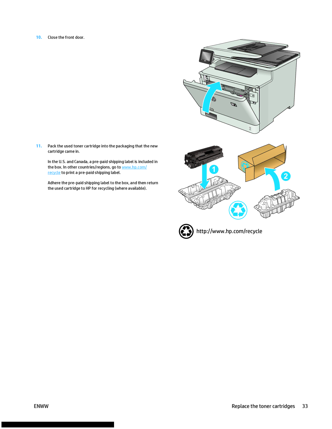 HP M477fnw manual Enww 