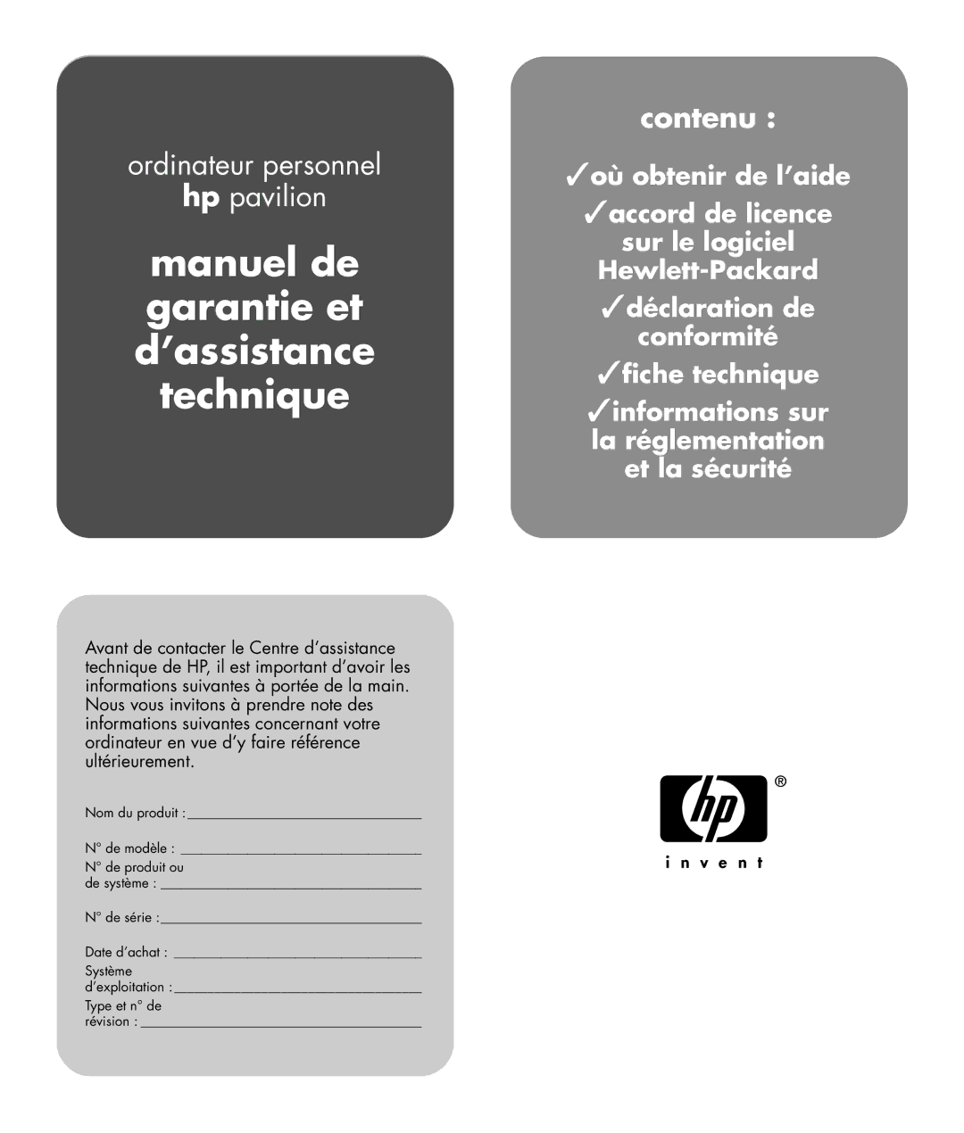 HP m380.fr, m487.fr, m370.fr, m477.fr, m497.fr manual Manuel de garantie et d’assistance technique 