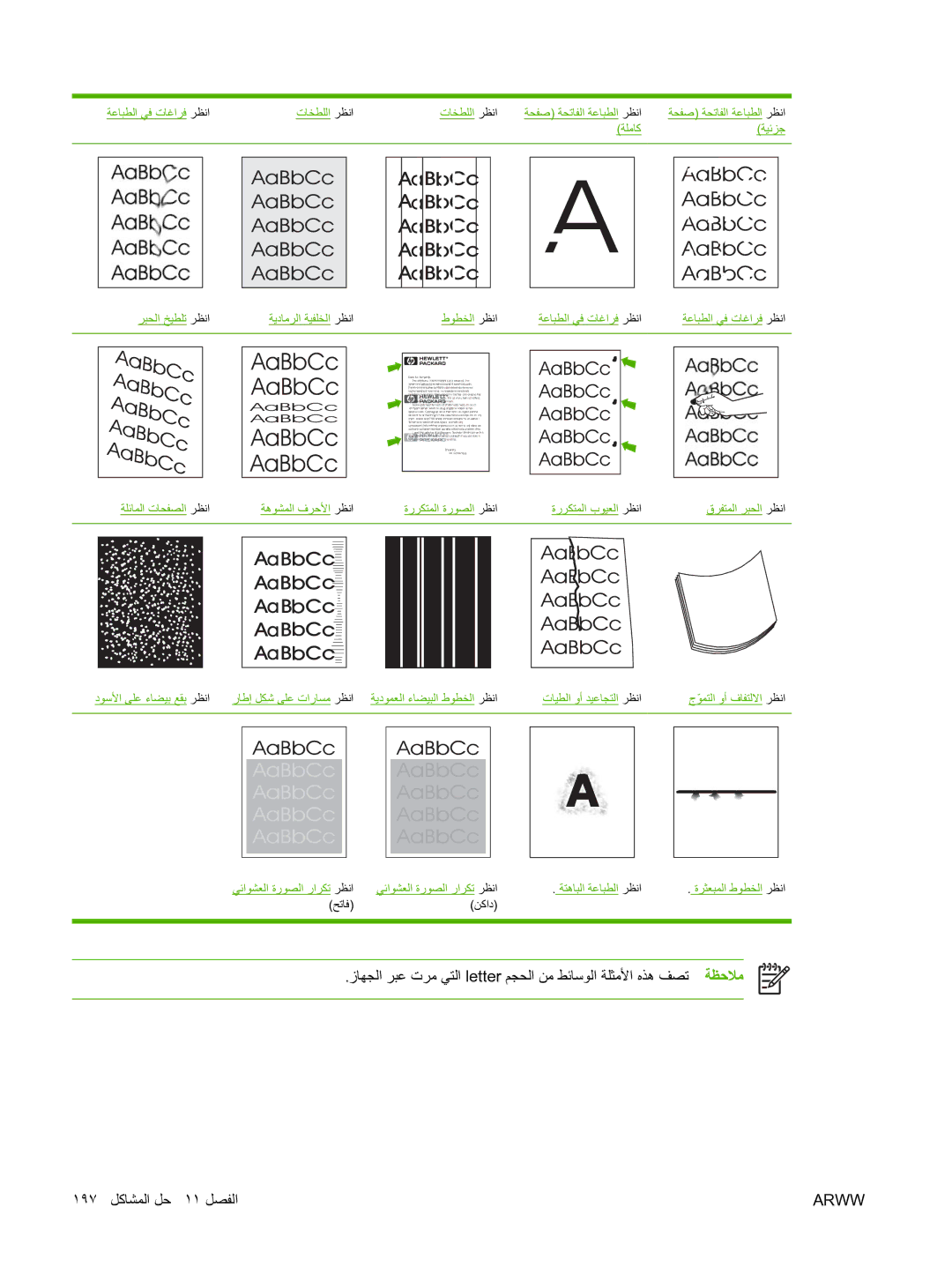 HP M5025 manual تﺎﺨﻄﻠﻟا ﺮﻈﻧا, ﺔﻠﻣﺎآ ﺔﻴﺋﺰﺟ, دﻮﺳﻷا ﻰﻠﻋ ءﺎﻀﻴﺑ ﻊﻘﺑ ﺮﻈﻧا, ﺔﺘهﺎﺒﻟا ﺔﻋﺎﺒﻄﻟا ﺮﻈﻧا ةﺮﺜﻌﺒﻤﻟا طﻮﻄﺨﻟا ﺮﻈﻧا 