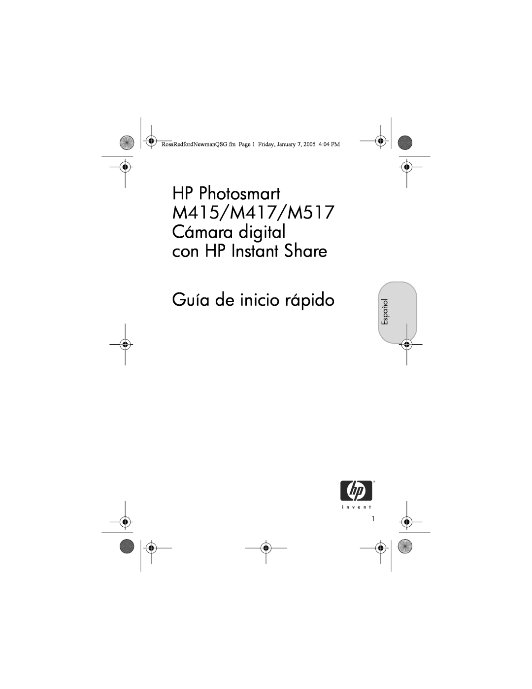 HP manual HP Photosmart M415/M417/M517 Cámara digital con HP Instant Share, Guía de inicio rápido, Español 