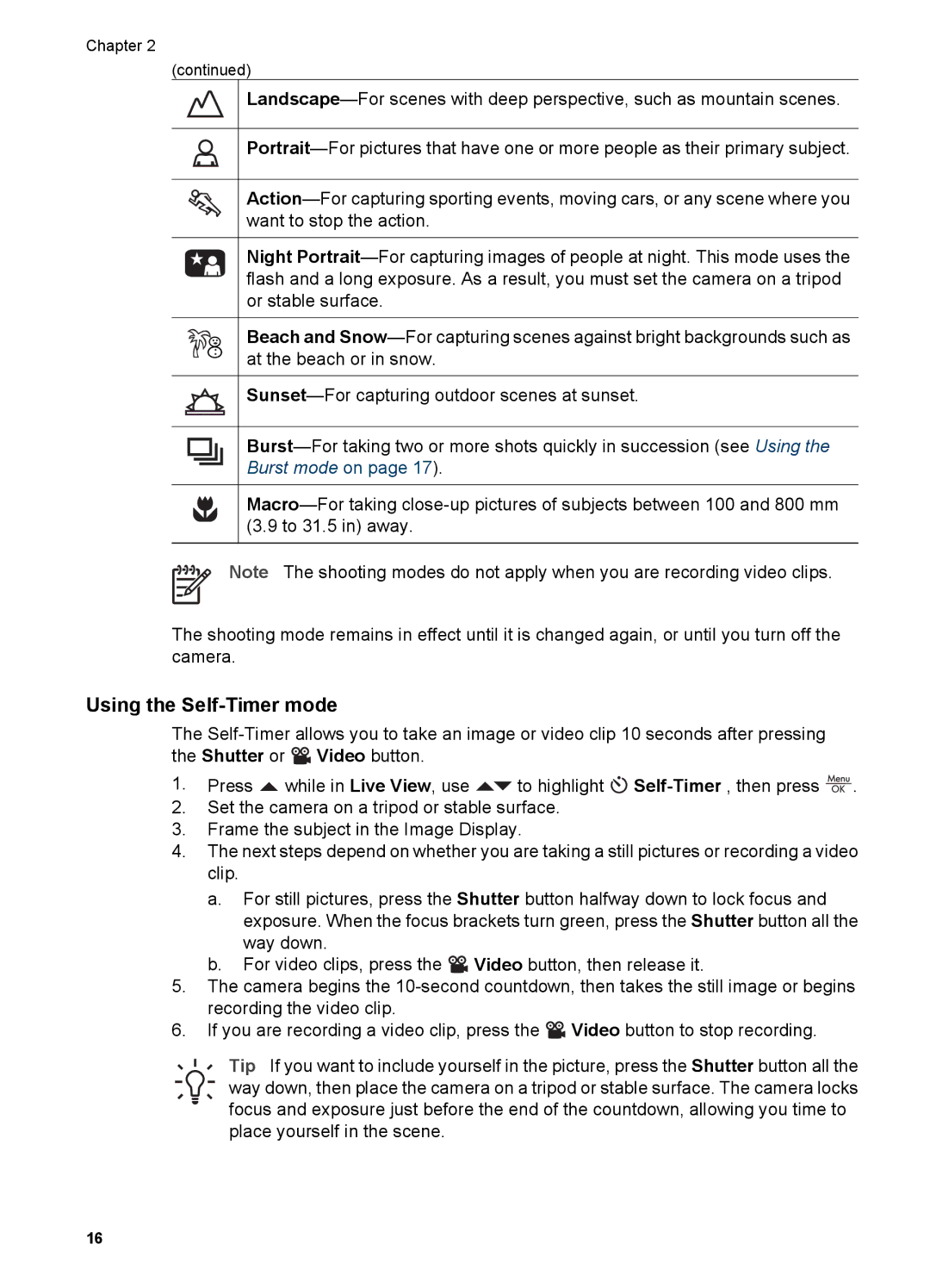 HP M525, M425 manual Using the Self-Timer mode 