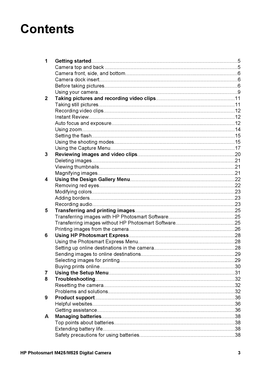 HP M425, M525 manual Contents 