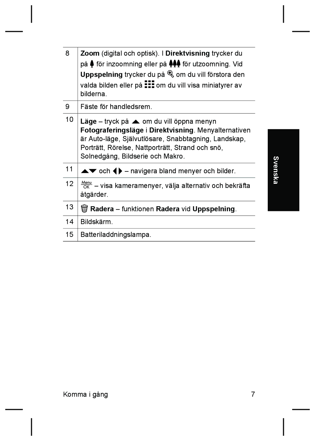 HP M425, M525 manual Radera funktionen Radera vid Uppspelning 