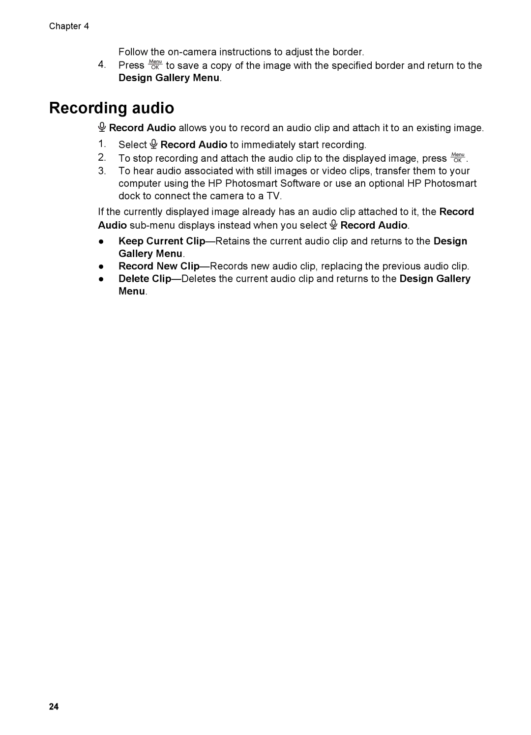 HP M527 manual Recording audio 