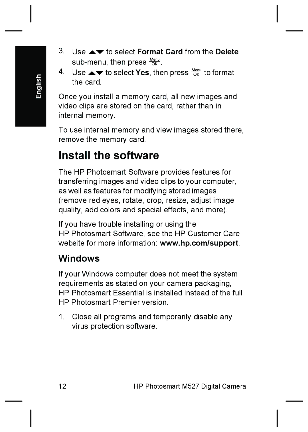 HP M527 manual Install the software, Windows 