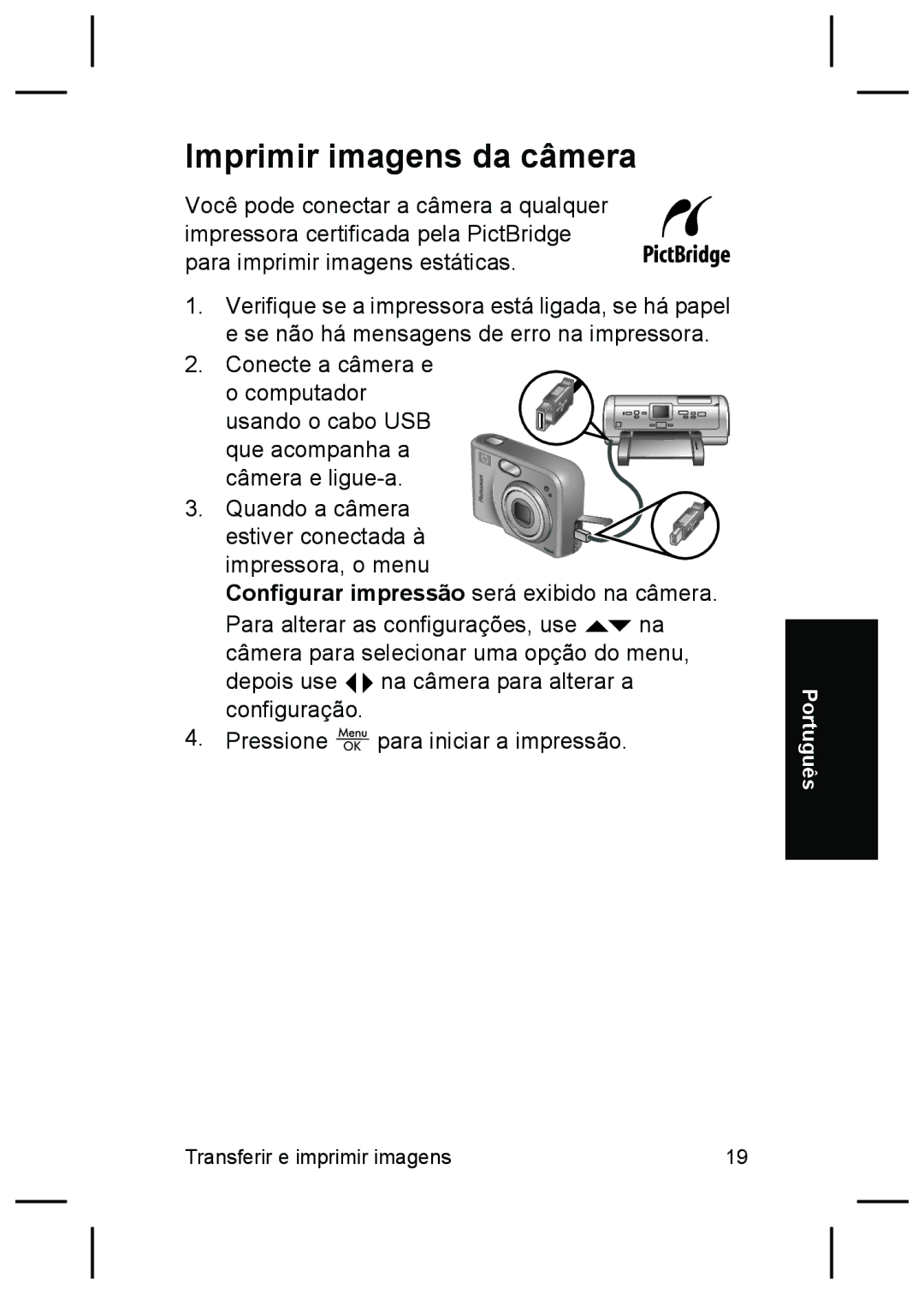 HP M527 manual Imprimir imagens da câmera 