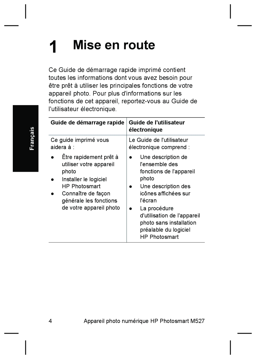 HP M527 manual Mise en route 