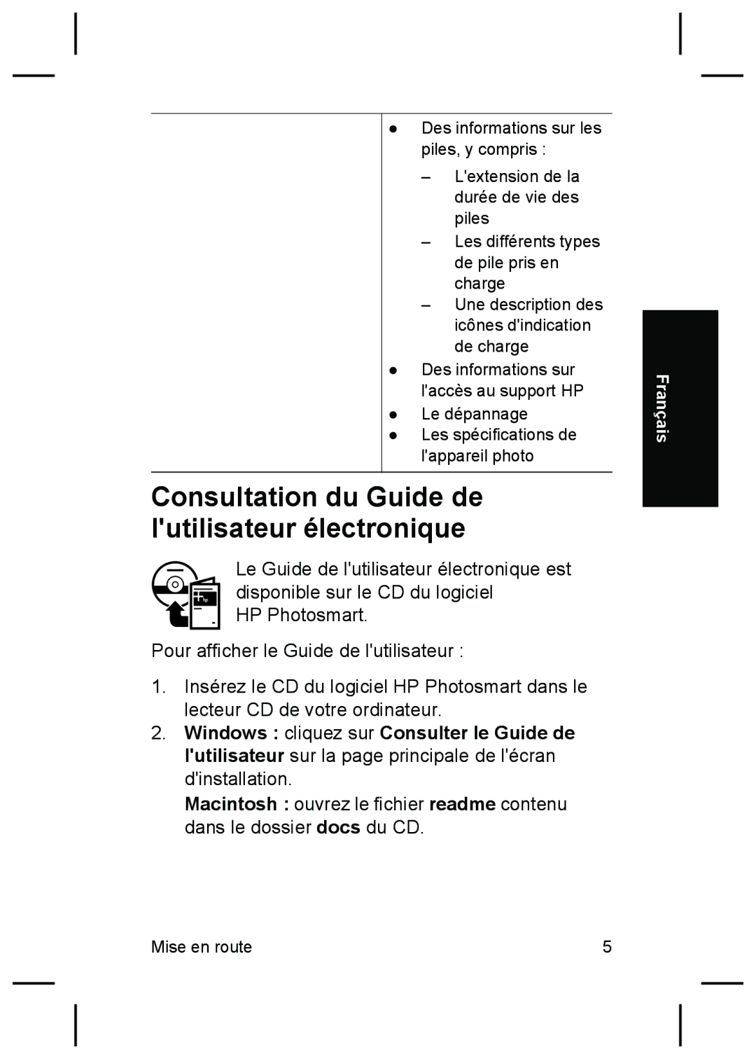 HP M527 manual Consultation du Guide de lutilisateur électronique 