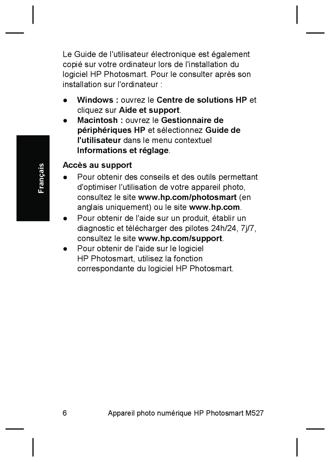 HP M527 manual Français 