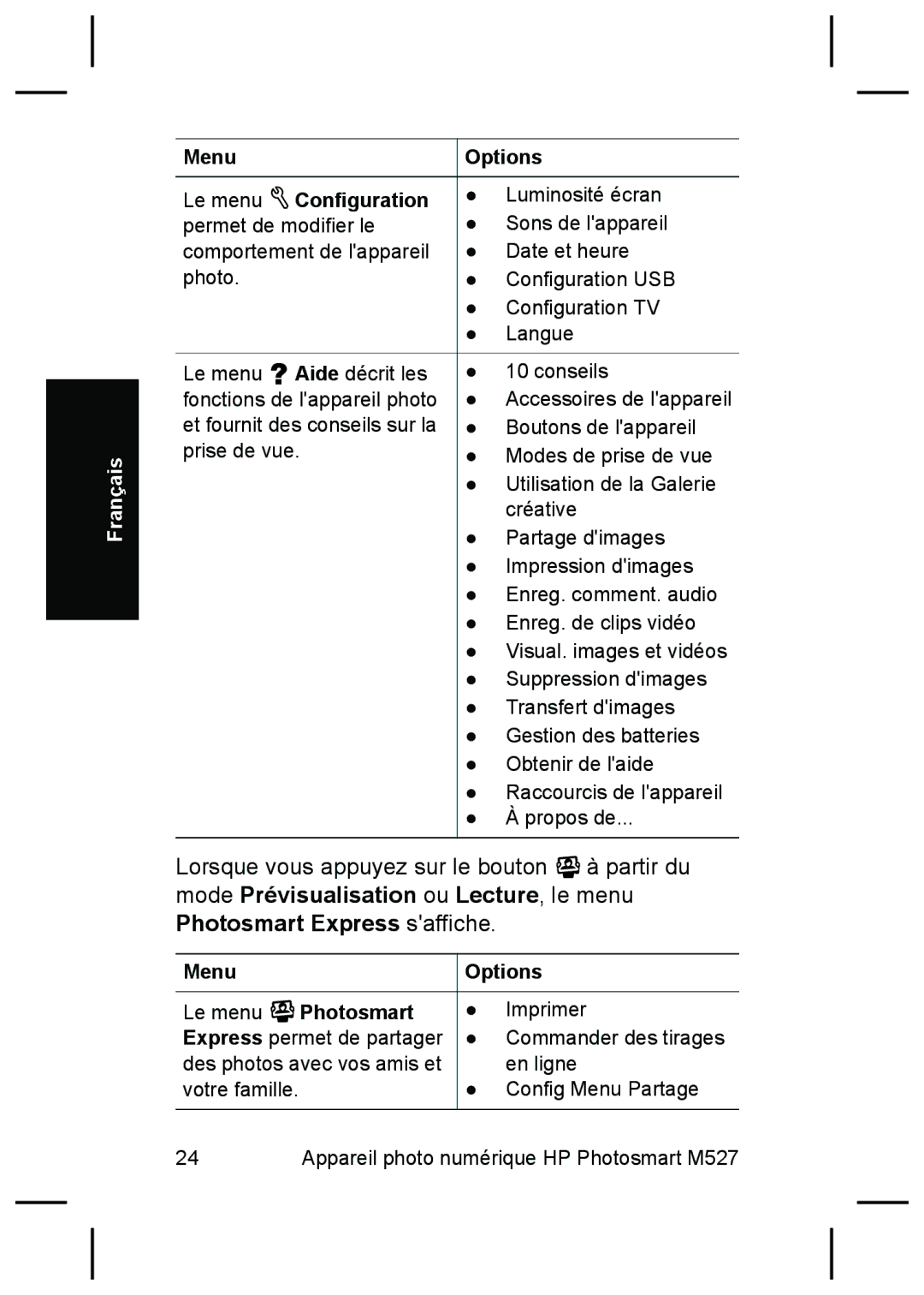 HP M527 manual Français 