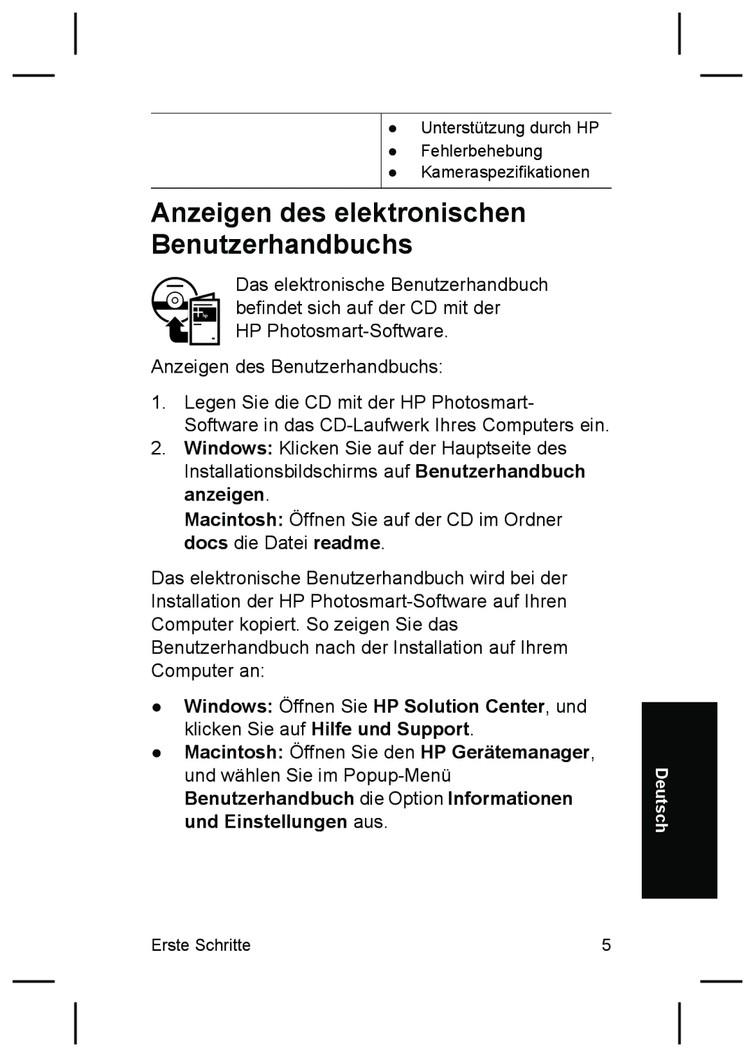 HP M527 manual Anzeigen des elektronischen Benutzerhandbuchs 