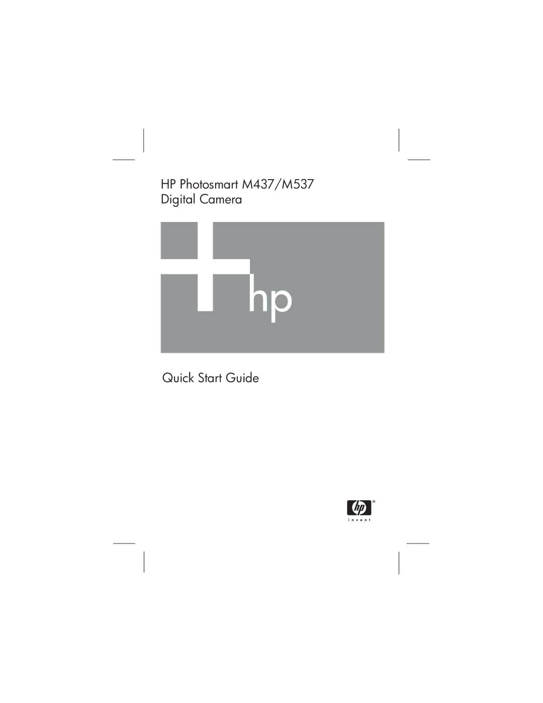 HP manual HP Photosmart M437/M537 Digital Camera Quick Start Guide 