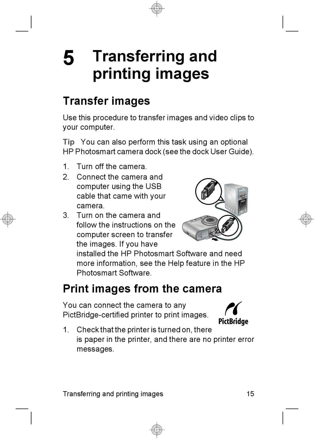 HP M437, M537 manual Transferring and printing images, Transfer images, Print images from the camera 