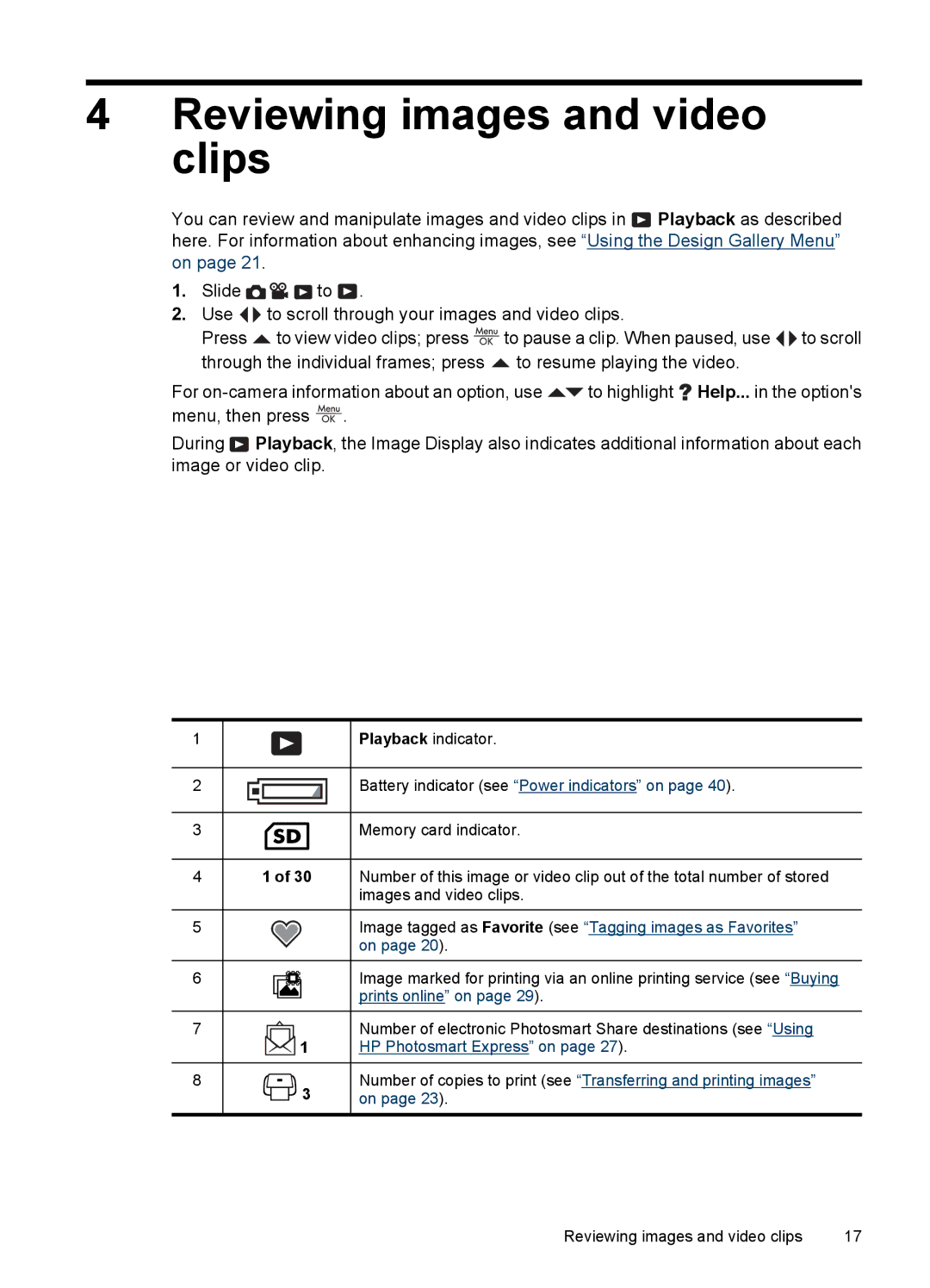 HP M437, M537 manual Reviewing images and video clips 