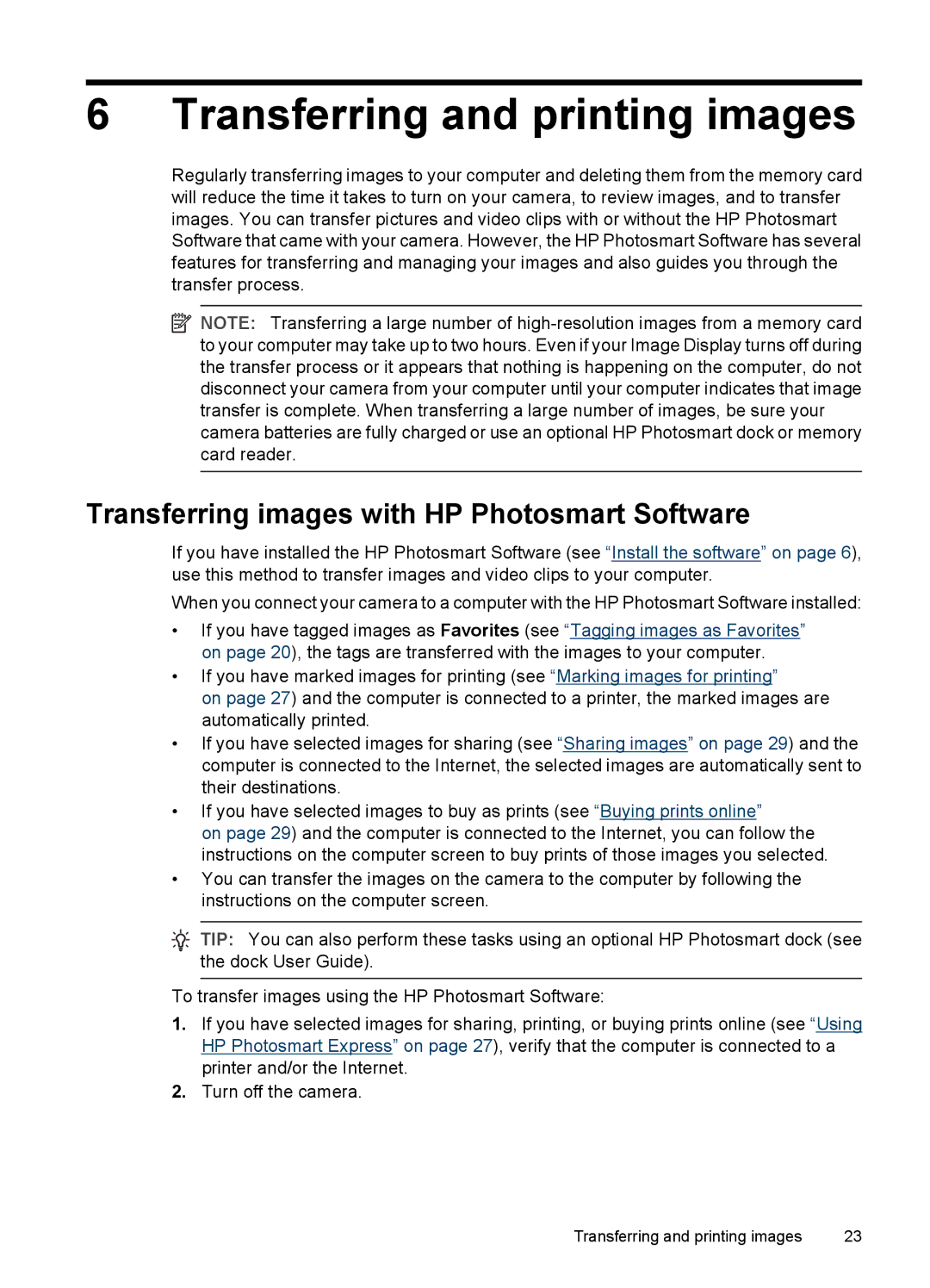 HP M437, M537 manual Transferring and printing images, Transferring images with HP Photosmart Software 