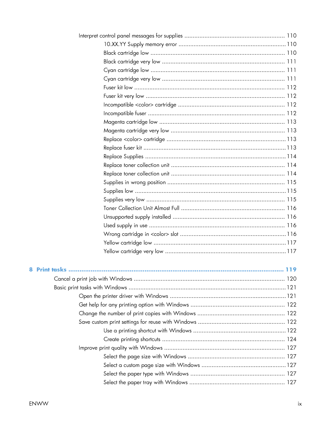 HP M551DN manual Print tasks 119 