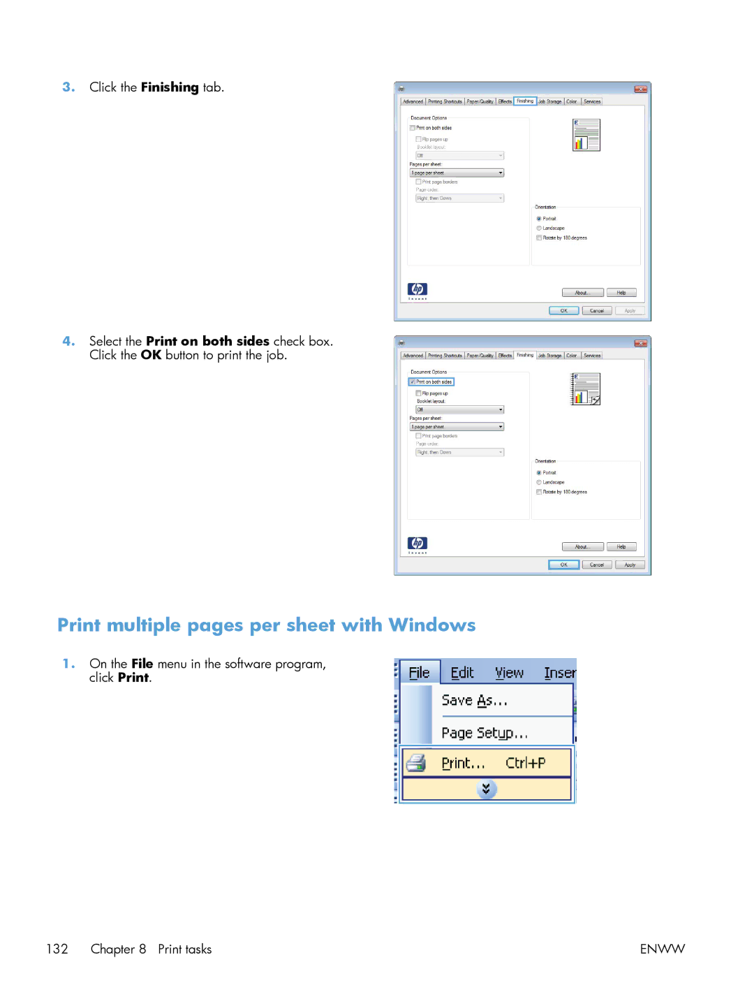 HP M551DN manual Print multiple pages per sheet with Windows 