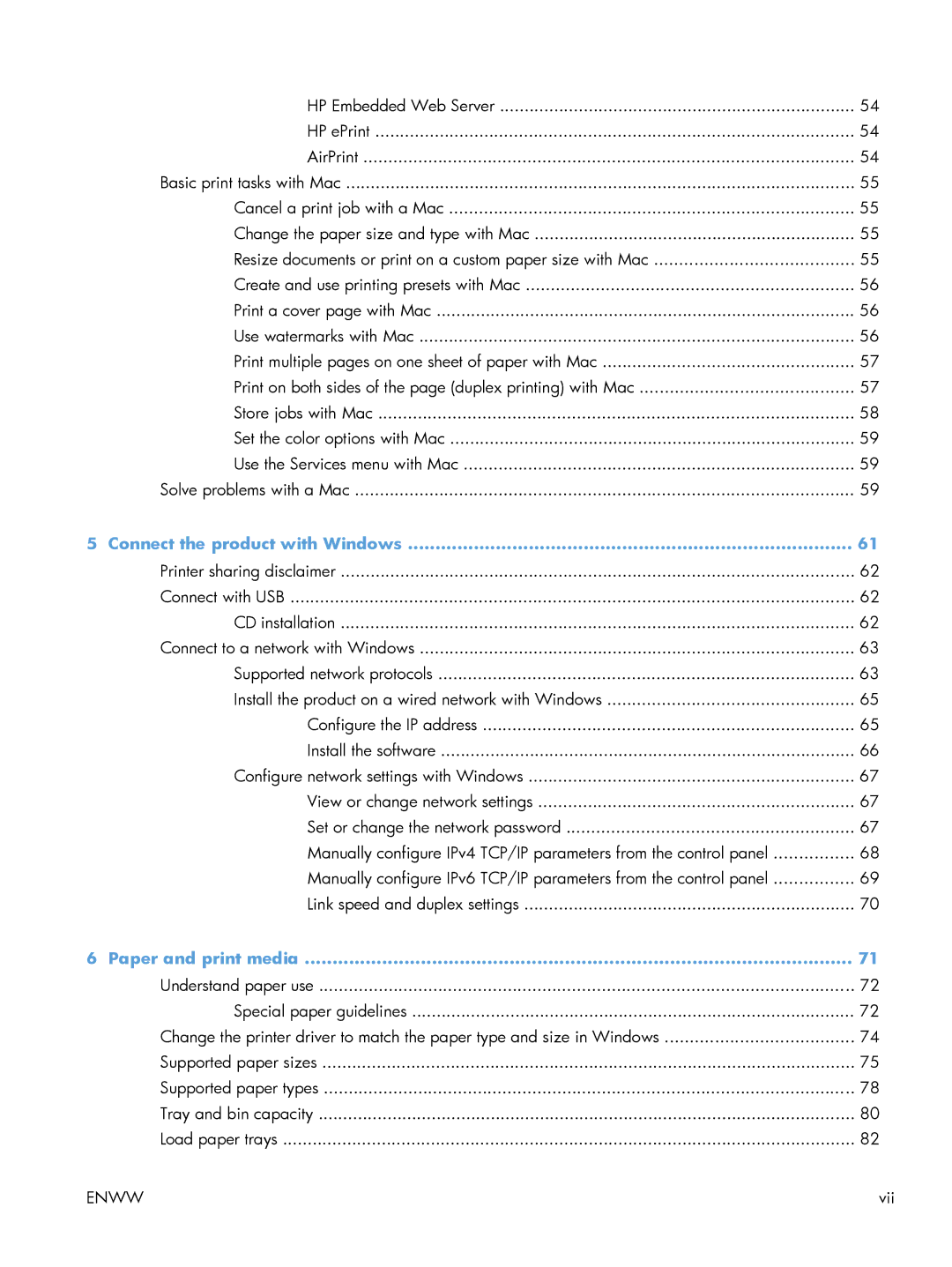 HP M551DN manual Connect the product with Windows, Paper and print media 