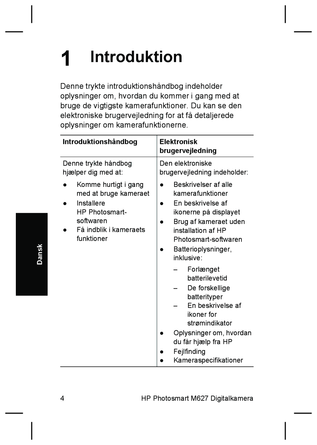 HP M627 manual Introduktionshåndbog 