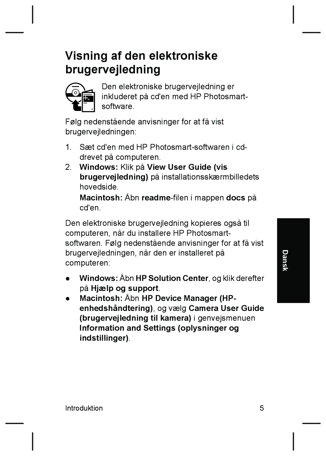 HP M627 manual Visning af den elektroniske brugervejledning 