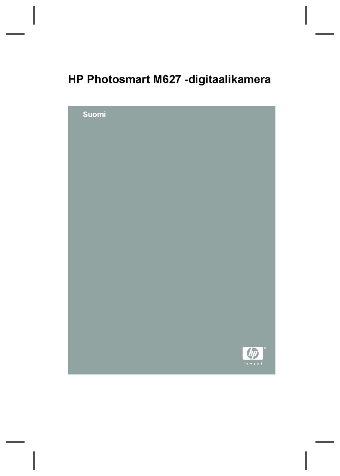 HP manual HP Photosmart M627 -digitaalikamera 