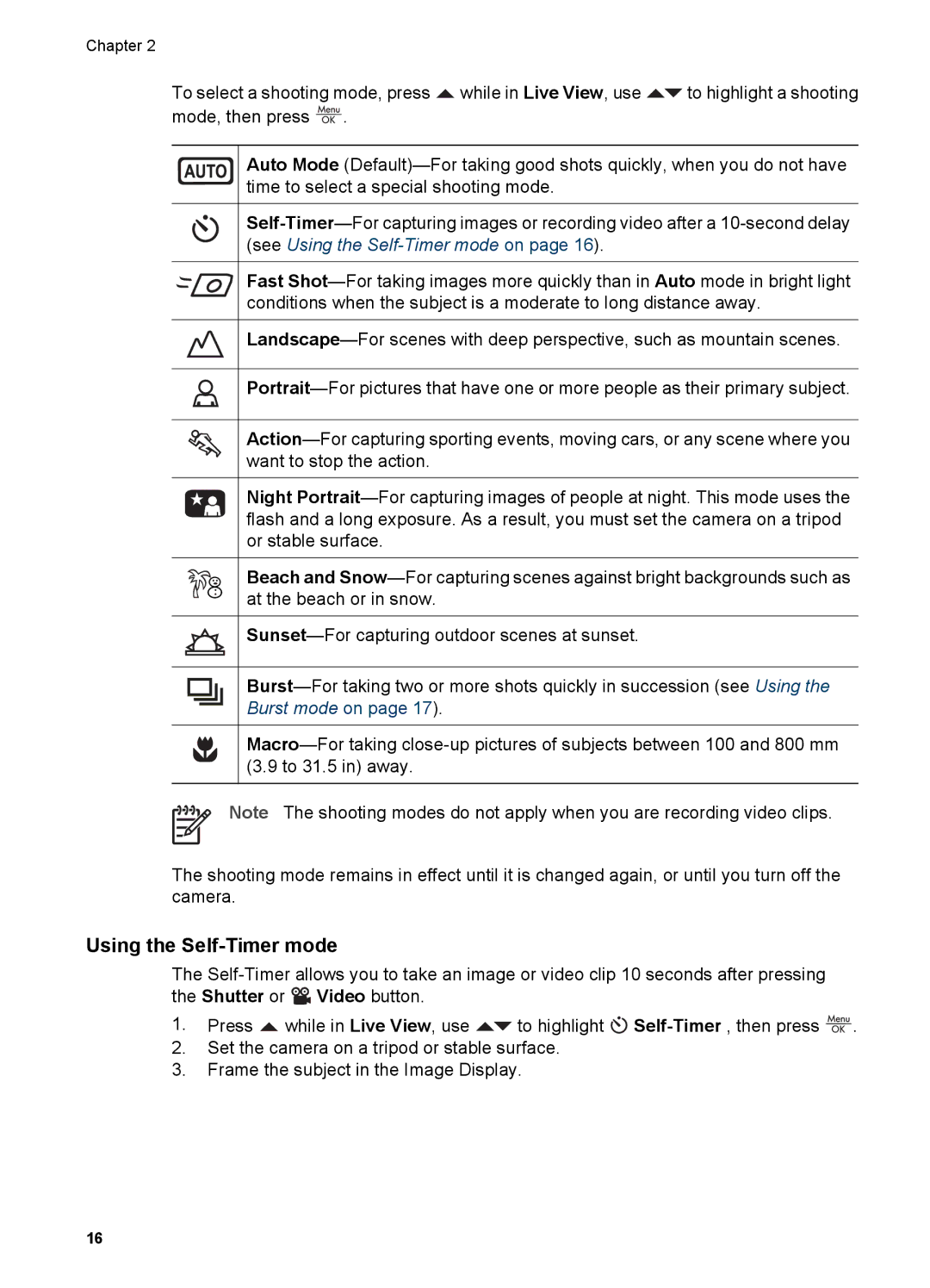 HP M627 manual Using the Self-Timer mode 