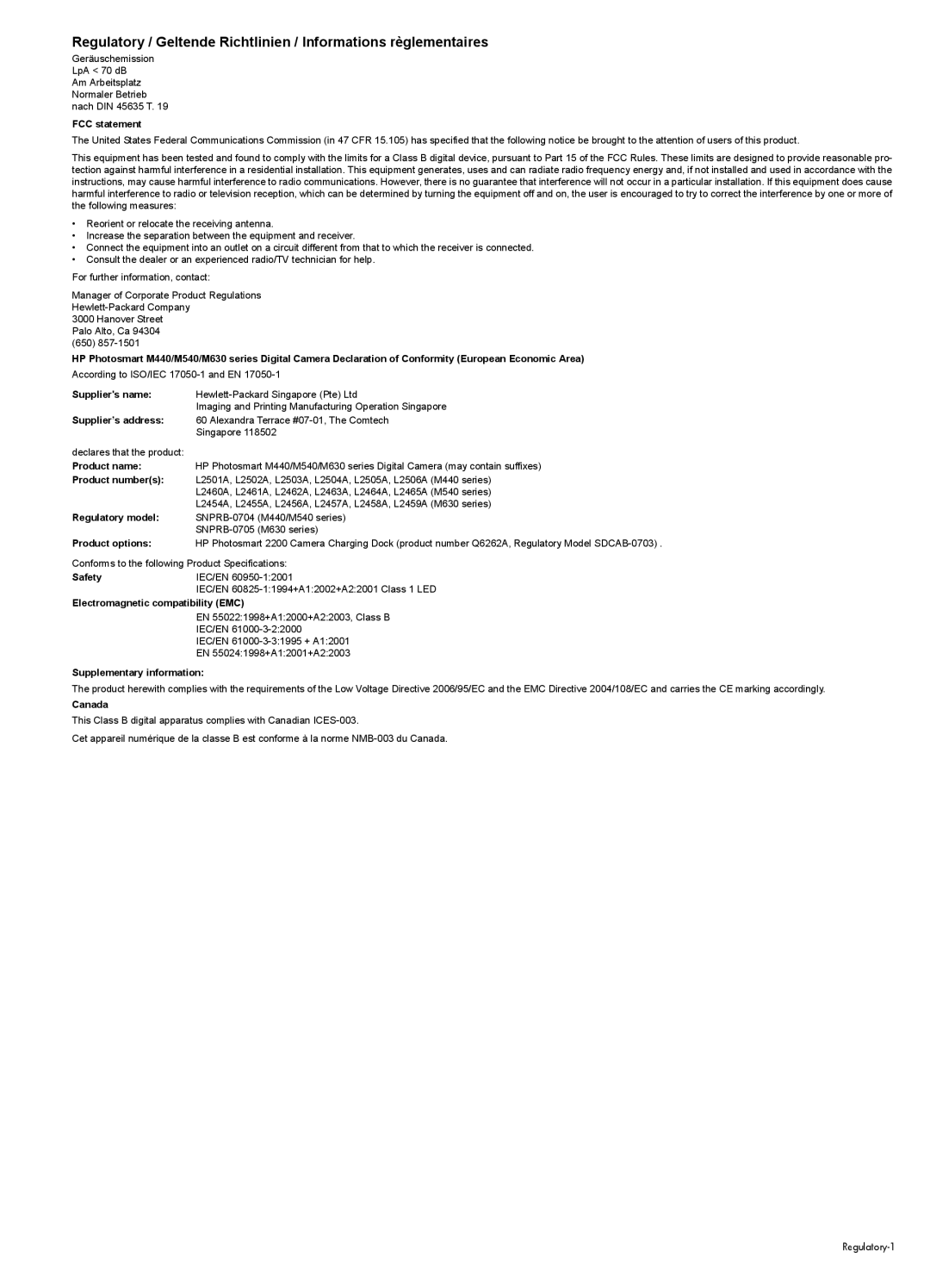 HP M637, M447, M547 manual Safety 