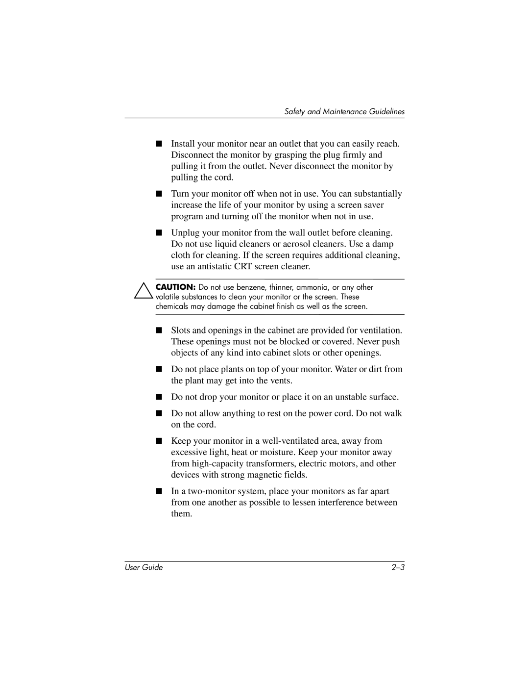 HP m705, v7650, CV7540 manual Safety and Maintenance Guidelines 