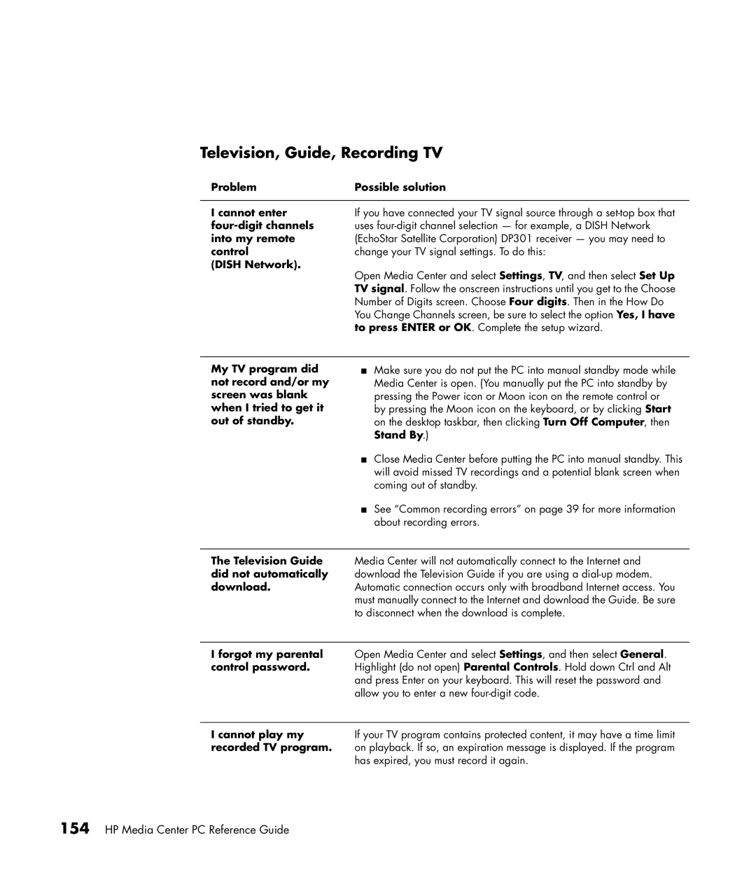 HP m7087c, m7077c, m7067c, m7063w, m7070n, m7050y (PX153AV), m7060n, m7050e (PX154AV) manual Television, Guide, Recording TV 