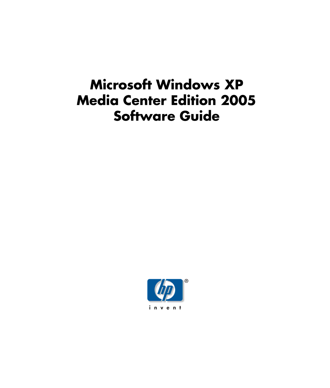 HP m7091.uk, m7088a, m7077c, m7077d, m7067c, m7063w, m7070n manual Microsoft Windows XP Media Center Edition Software Guide 