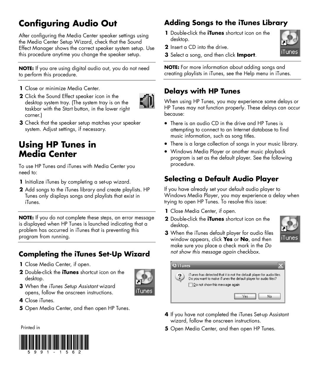 HP m7088a, m7099a, m7088d, m7077d manual Configuring Audio Out, Using HP Tunes Media Center 