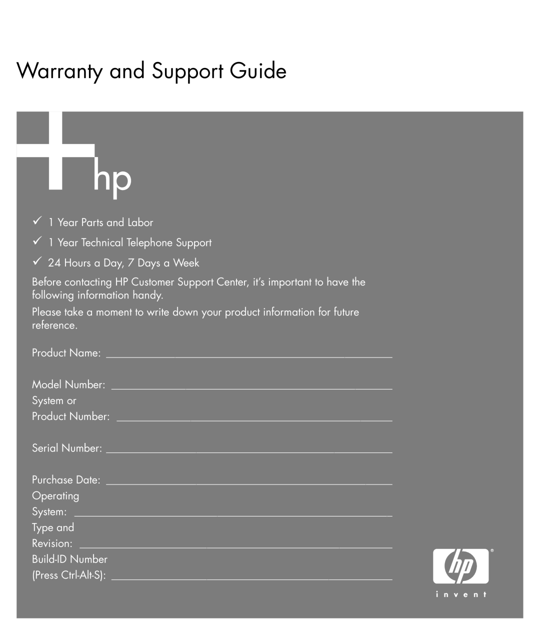 HP m7246n, m7248n, m7257c, m7259c, m7287c, m7277c, m7267c, m7263w, m7260n, m7265c manual Warranty and Support Guide 