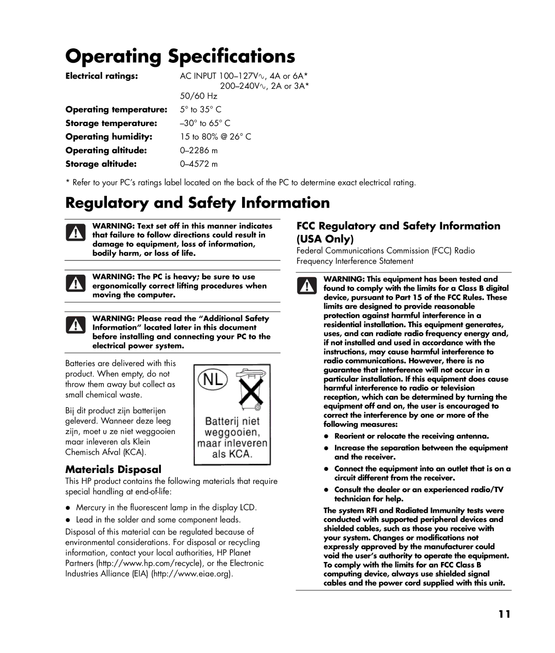 HP m7246n, m7248n, m7257c, m7259c, m7287c, m7277c, m7267c, m7263w, m7260n, m7265c manual Regulatory and Safety Information 