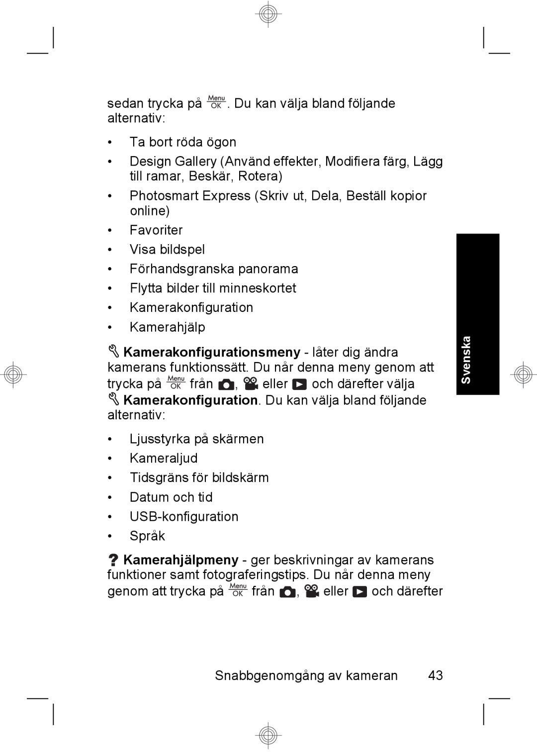 HP M737 manual Snabbgenomgång av kameran 