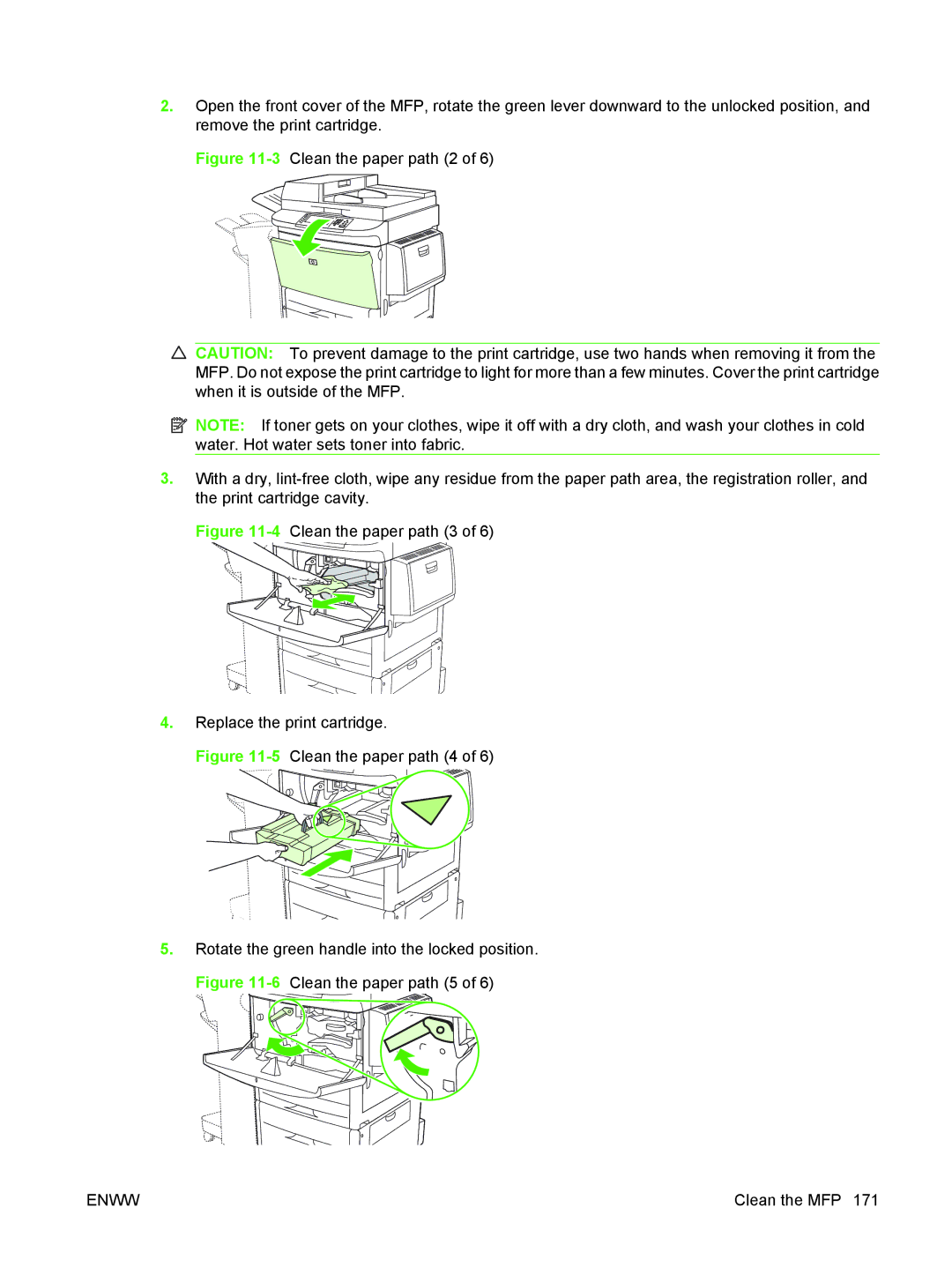 HP M9050 MFP manual 3Clean the paper path 2 