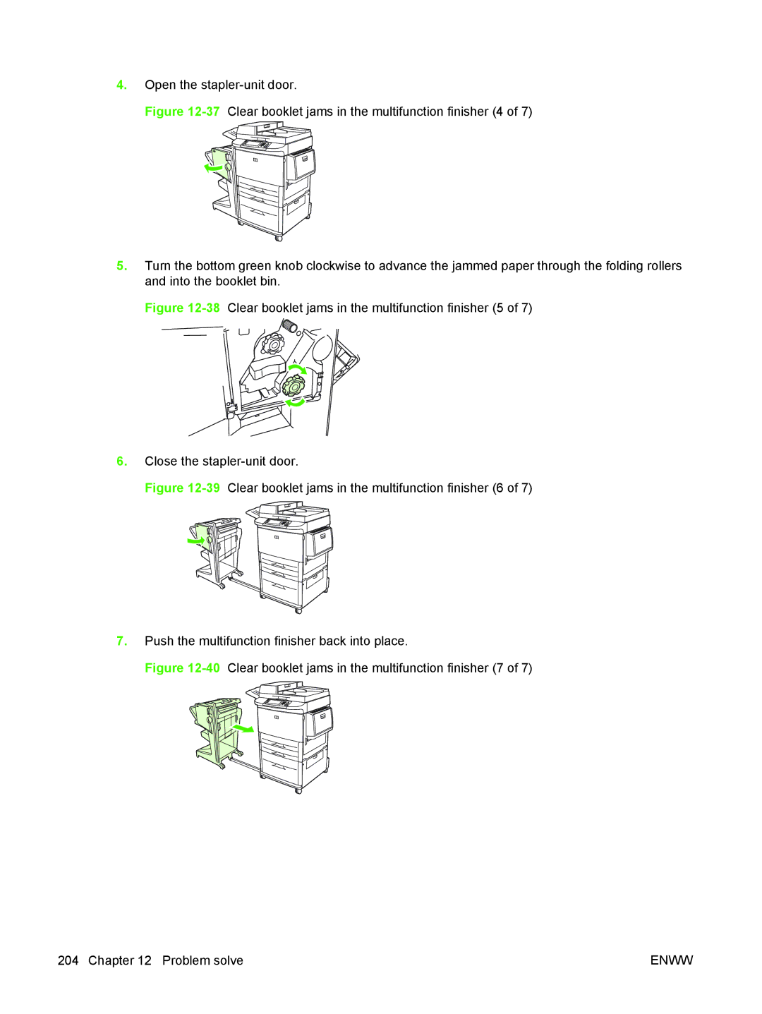 HP M9050 MFP manual Open the stapler-unit door 