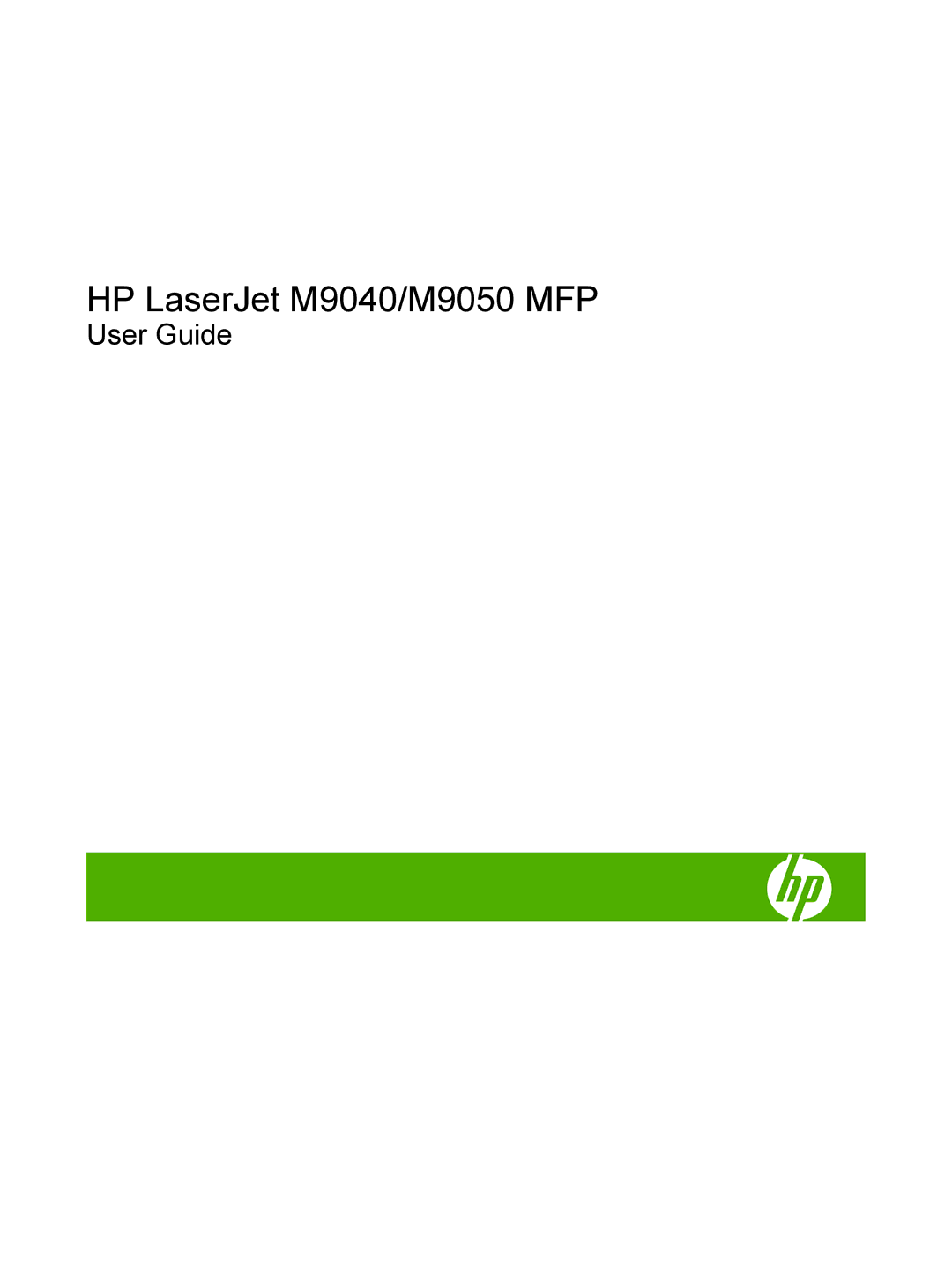 HP manual HP LaserJet M9040/M9050 MFP 