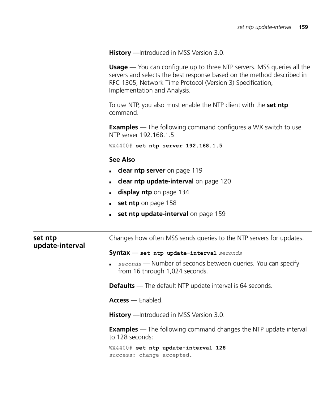 HP Manager Software manual RFC 1305, Network Time Protocol Version 3 Specification, Implementation and Analysis, NTP server 