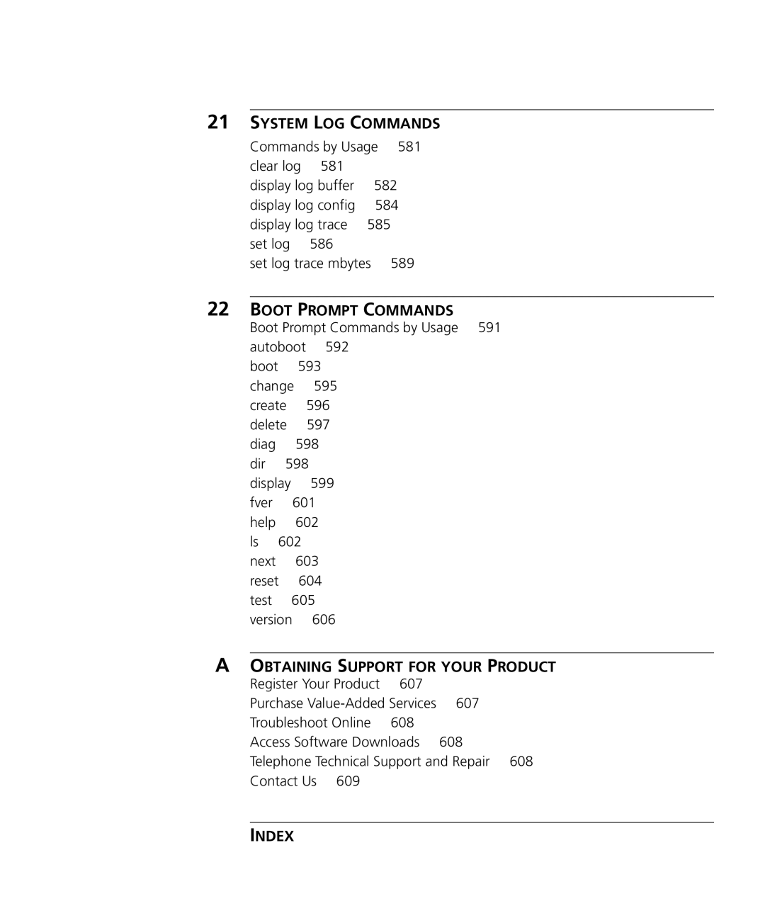 HP Manager Software manual System LOG Commands, Register Your Product 607 