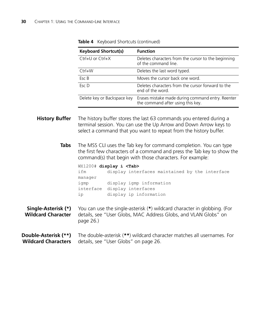 HP Manager Software manual WX1200# display i Tab 