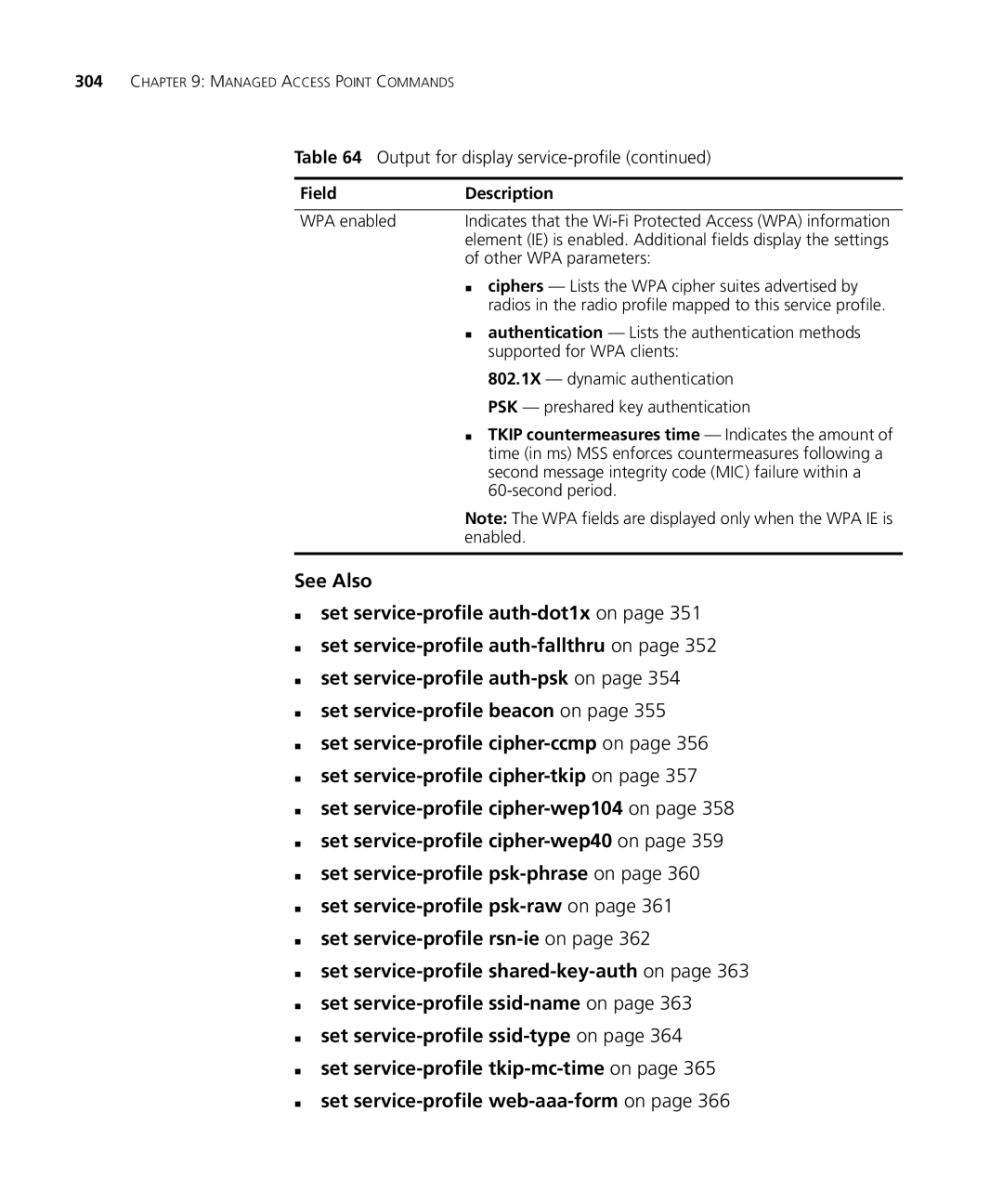 HP Manager Software manual Other WPA parameters 