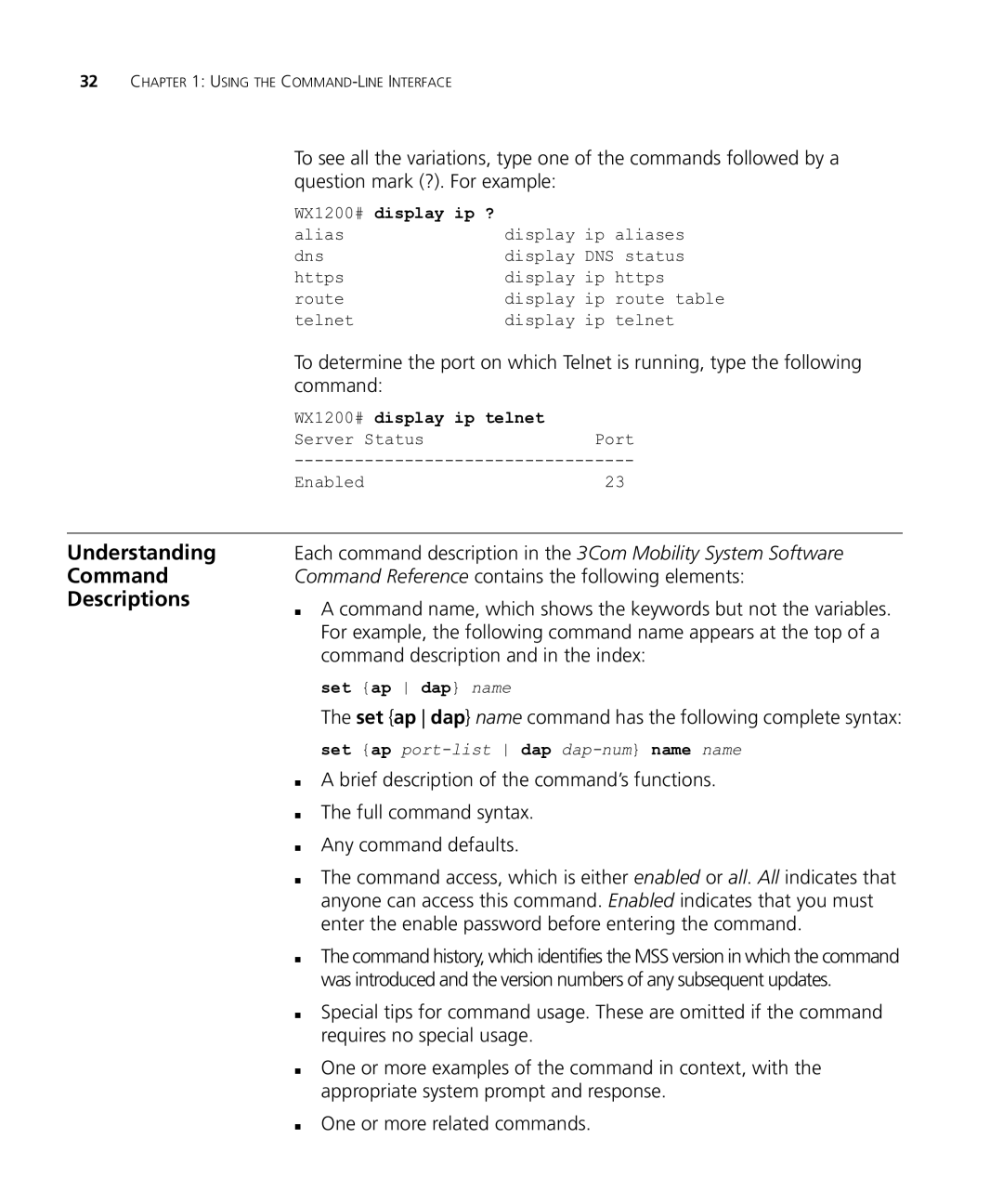 HP Manager Software manual Understanding Command Descriptions, Set ap dap name command has the following complete syntax 