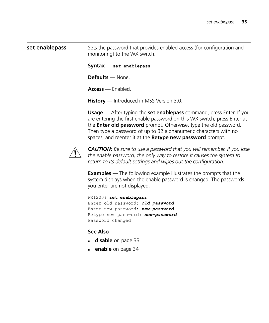 HP Manager Software manual Set enablepass 