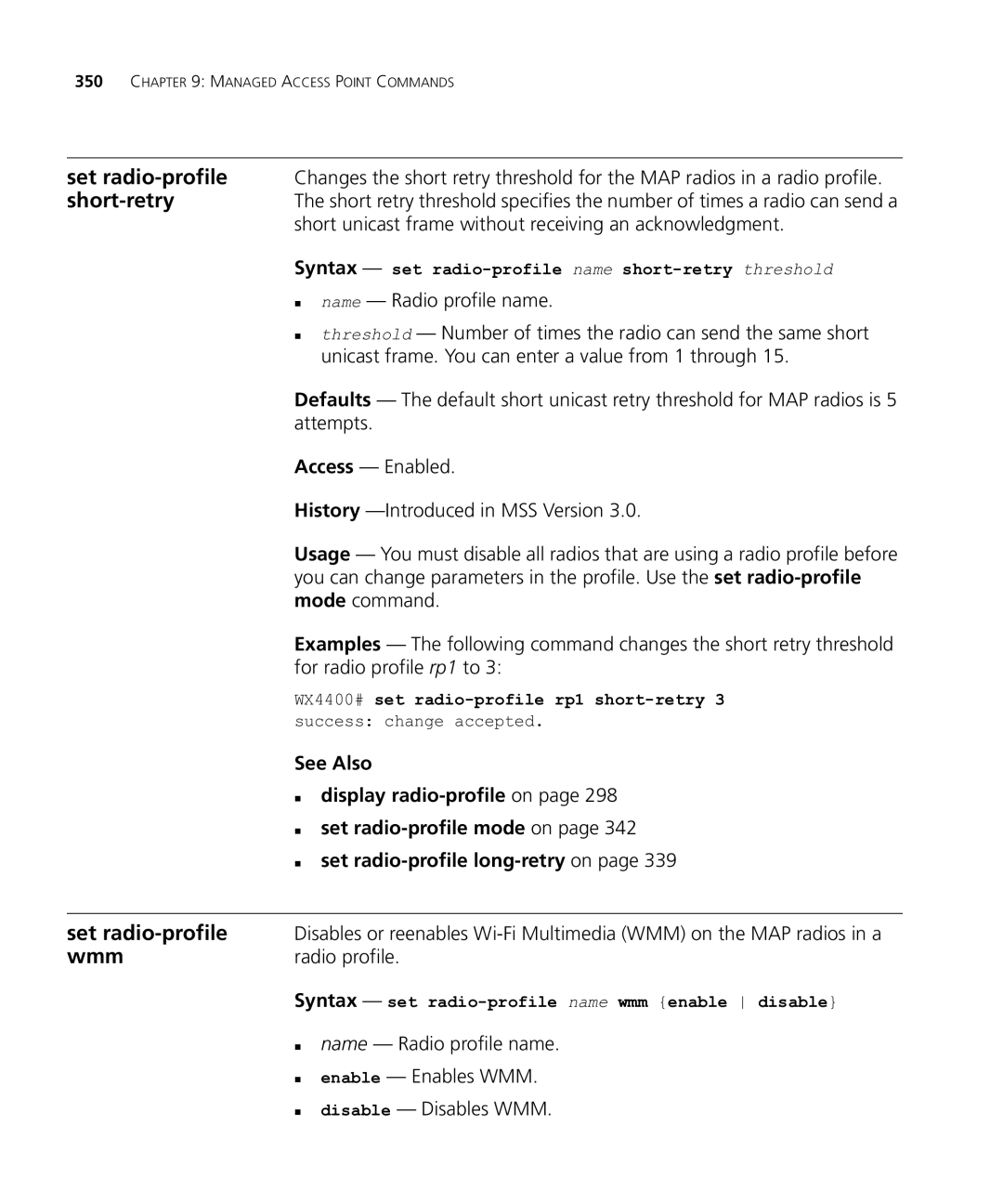 HP Manager Software manual Short-retry, Wmm 