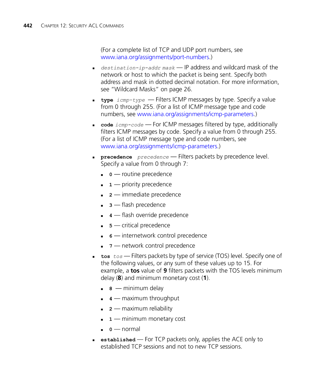 HP Manager Software manual Security ACL Commands 