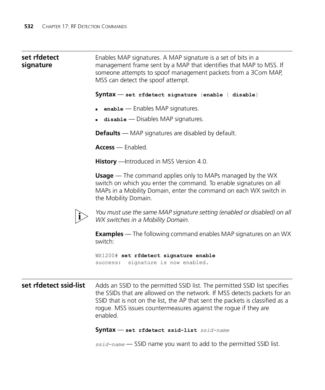 HP Manager Software manual Signature, WX switches in a Mobility Domain 