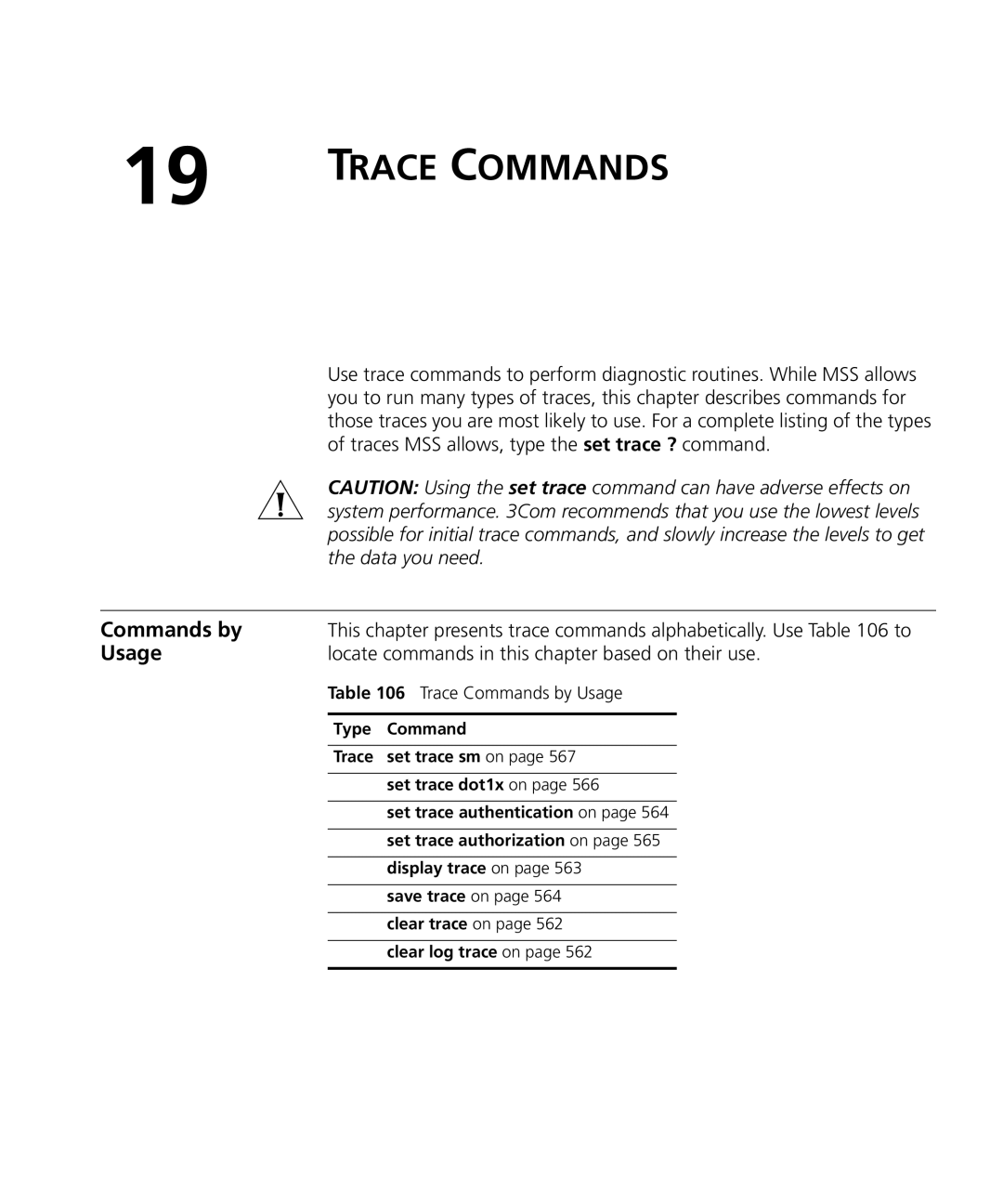 HP Manager Software manual Trace Commands 